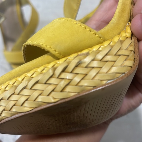 Aldo Platform Heels in Yellow and Raffia | Size 36.5 EU / Size 6.5 US - Picture 9 of 9